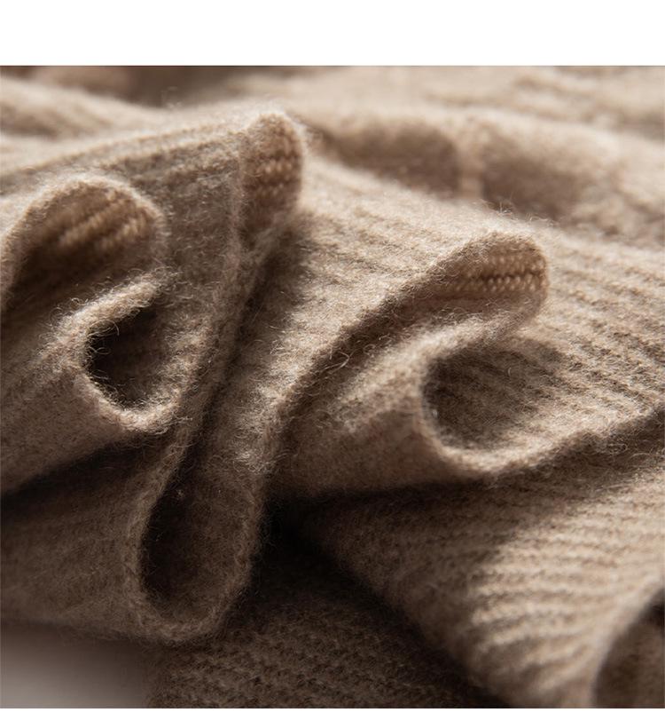 European Style 100% Pure Cashmere Knit Hollowed Small Travel Shawl for Autumn/Winter