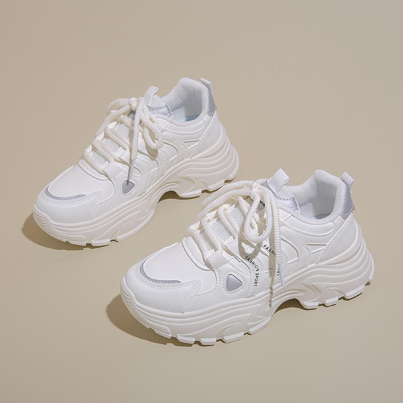 

ins Korean version of the new dad shoes women s autumn student sports running casual shoes platform heightening shoes H678 40 бежевый