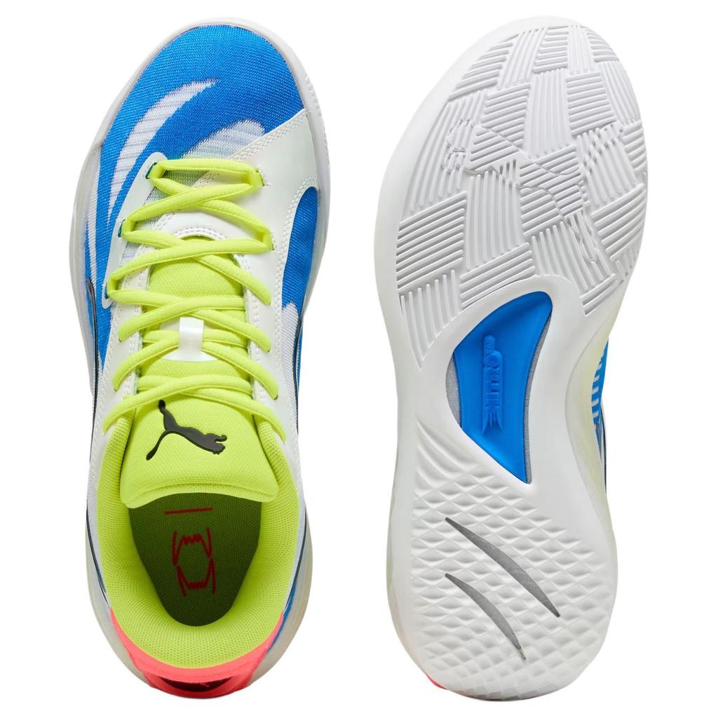Puma All-Pro Nitro Color Tie Men Sneakers White Yellow-Alert Pink-Alert 311259-01