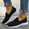 Summer New Europe and The United States Solid Color Casual Shoes A Stirrups Flat Shoes Breathable Lightweight Big Yards Flyknit Shoes