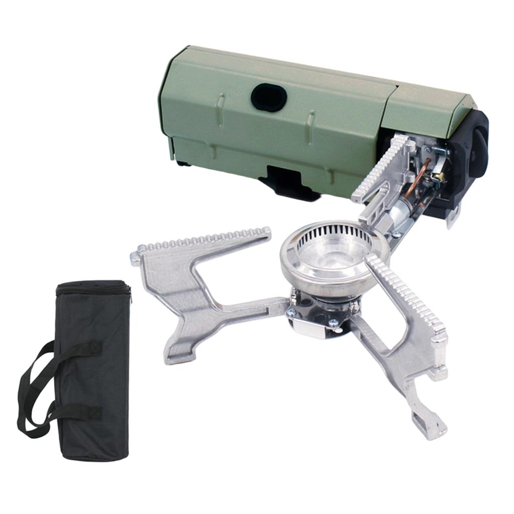 Stainless Steel Windproofed Camp Stove Portables Folding Cassettes Stove for Outdoor Use