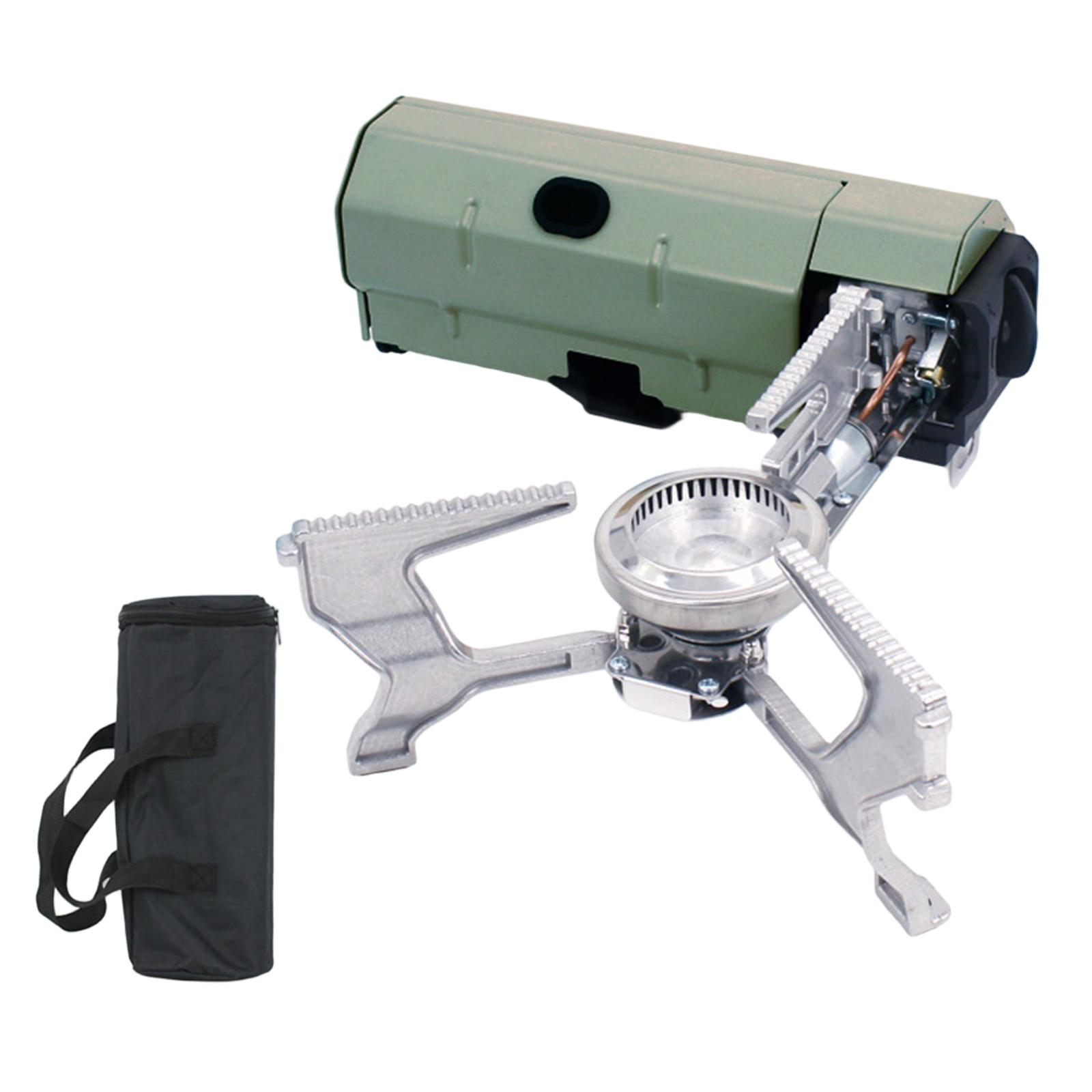 

Ветрозащитная походная плита из нержавеющей стали, портативная складная кассетная плита для использования на открытом воздухе зелёный