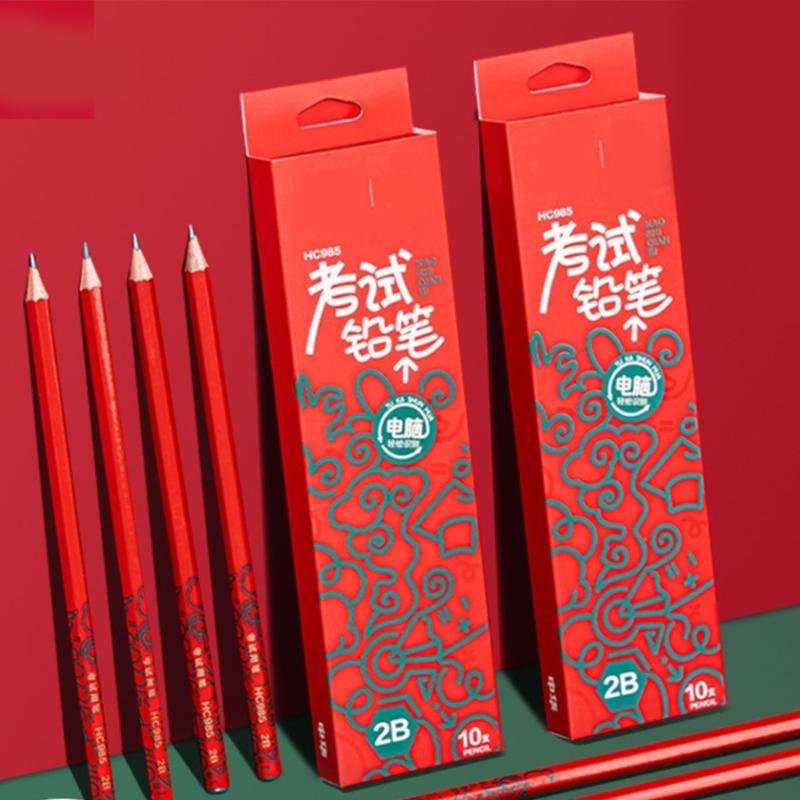 10 Pcs 2B Drawing Pencils With Hexagonal Grip Writing Pencils For School Exam Art Learning Office Sketching