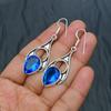 London Blue Topas Edelstein Handgefertigt 925 Sterling Silber Schmuck Ohrring