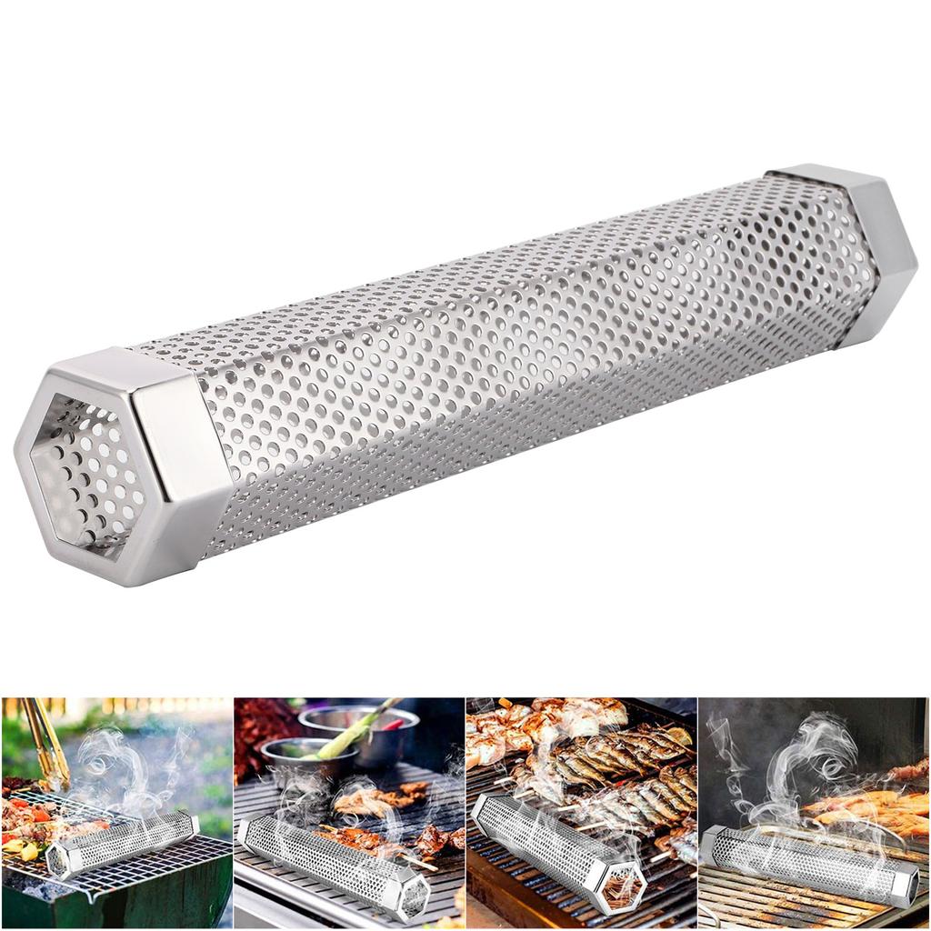 304 Stainless Steel Smoker Tube Portable Barbecue Grill Tools for Outdoor Party Accessory