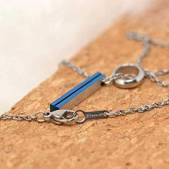 phiten Fefe Titanium Necklace Phiten Blue 45 set and Kotobuki Jewelry polishing [Fefe] fe-fe Men's Men's [Set] 2-piece (necklace cloth)