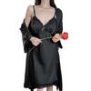 Silky Lace Deep V Nightgown - High-End Summer Sleepwear