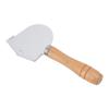 Stainless Steel Denture Shovel Semicircular Dental Hot Wax Dike Spade with Wooden Handle