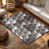 Tuniu Geometric Hexagon Gray Non-Slip Rug for Living Room Bedroom Kitchen Floor Mat