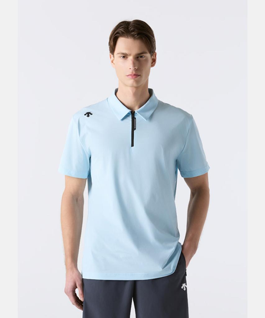 DESCENTE Training Cooling Tricot Polo Short Sleeve T-Shirt Blue Sr211Tps41