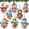 8/10Pcs DIY Christmas Tree Picture Frame Ornaments Holiday Decorations  Christmas Party