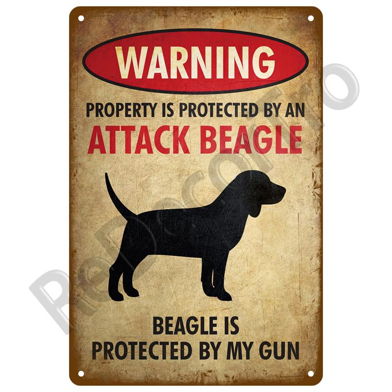 Metal Sign Decorative Wall Plate Art Beware Plaque Metal Vintage Decor Accessories Warning Danger Tin Sign Poster Caution Beware