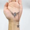 Gothic Punk Rose Thorns Heart-Star Pendant Necklace: Popular European & American Jewelry