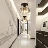 Modern Crystal Flush Mount Ceiling Light with Clear Prisms, 20W E27 Hallway Chandelier for Indoor Lighting