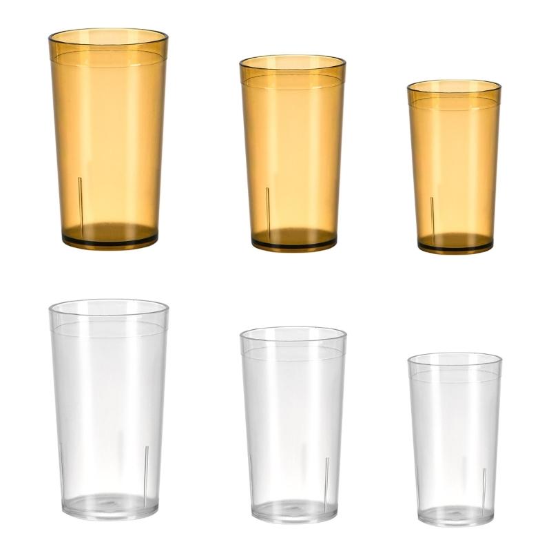 Set of 10 Plastic Tumblers Set Water Cups Stackable Designs Everyday Use Water Glasses PVC Texture for Daily Party Use