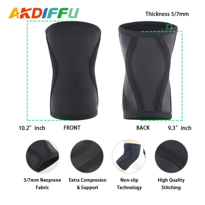 Neoprene Knee Support Weightlifting Squats 5mm Thick Compression Sleeve Gym Fitness Protection Men Women