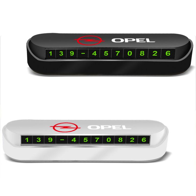 1Pcs Car Temporary Parking Card Plate Badge Car Styling For Opel Corsa Astra Insignia Vectra Zafira Meriva Mokka Grandland Vivaro