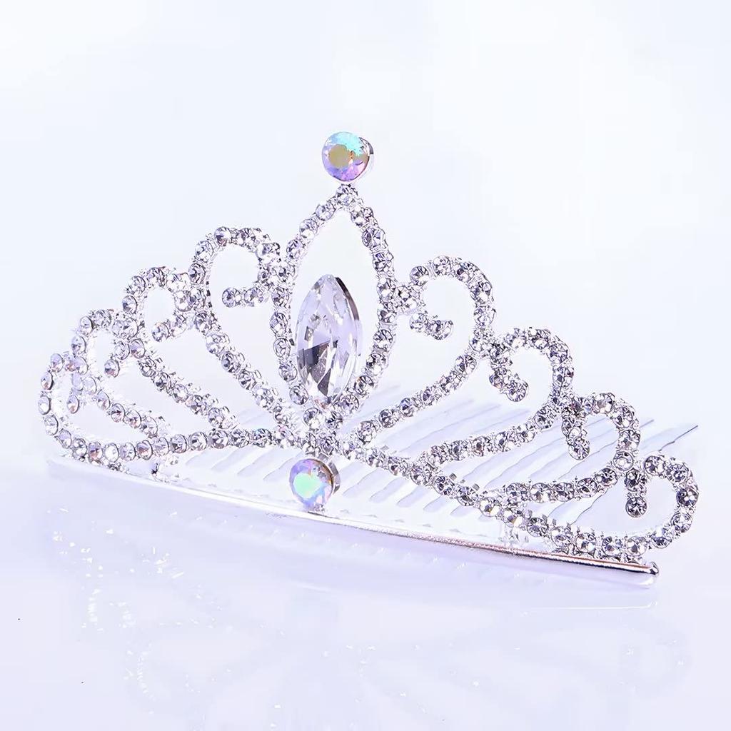Anytop Haaraccessoire Krone Diadem Kinder Mädchen Haarschmuck Haarreif Spange Fotoshooting Party Shichi-Go-San Hochzeit Volljährigkeit Geburtstag Braut Haar