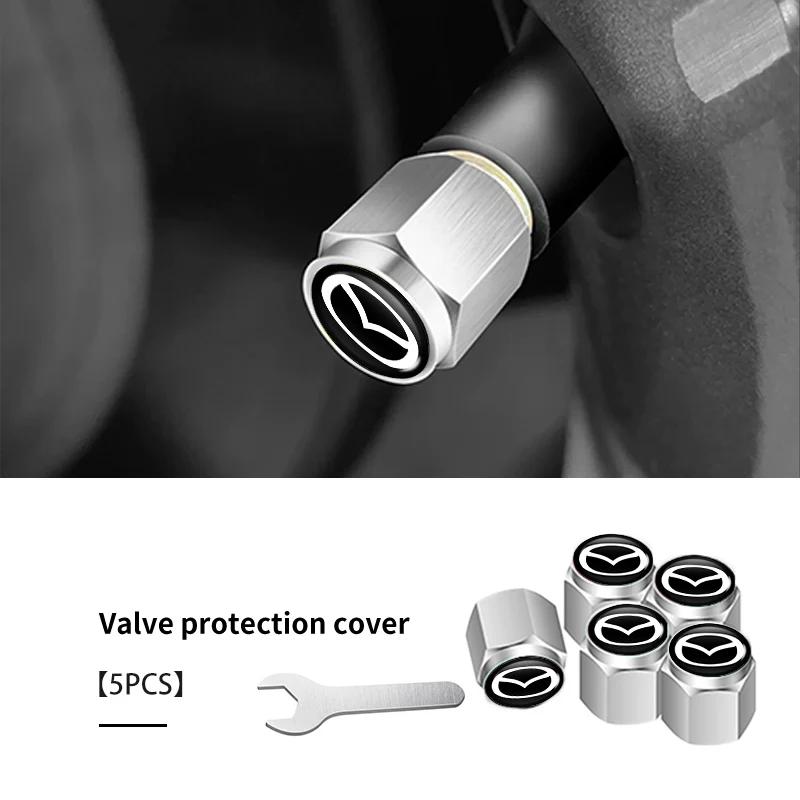 

2025 Hot 5pcs Car Air Valve Cap Wheel Tire Air Stem Protector Cover For Mazda Axela Atenza CX9 MX3 MX5 RX8 RX7 MX30 CX30 серебряный