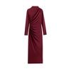 Fashion Wind Winter New Women's Clothing Silm Easiest for Match Ruched Decoration Midi Skirt Dress 4661301 529