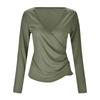 Spring And Autumn Women's T-shirt Sexy Hot Girl Big V-Neck Slim Knitted Top