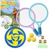 Conjunto de Brinquedos ao Ar Livre adzu (conjunto de 9 peças) - Brinquedos de exterior, equipamentos de brincar, brinquedos de parque, badminton, frisbee, brinquedos macios para crianças pequenas e ensino fundamental