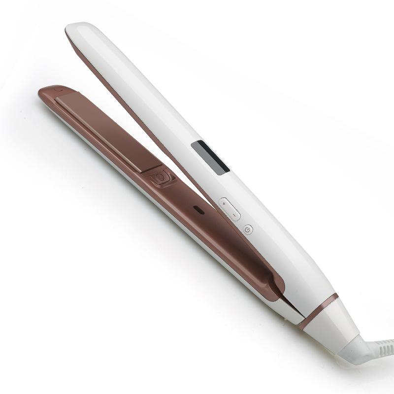 

Выпрямитель для волос 2 в 1 Titanium Professional Titanium Flat Iron с цифровым ЖК-дисплеем EU белый