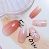 Medium Length Fake Nails Acrylic Nails Press On Nails Fashion False Nail  Women Girl