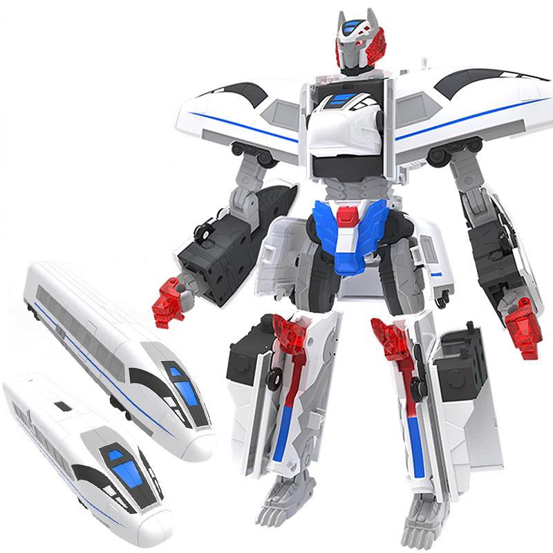 2 IN 1 China High-Speed Railway Super Train Robot Transformation Toy Deformation Train Action Figure CHSR Toy for Kids Toys