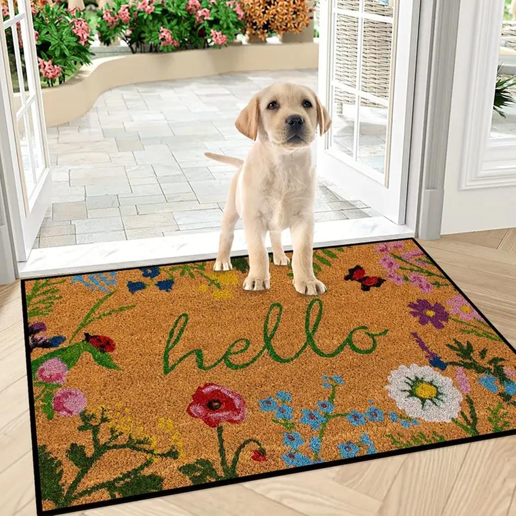 1pc Entrance Doormat, Dirt Resistant Door Mat, Room Decor, Indoor Outdoor Entrance Mat, Non-Slip Area Mat, Bathroom Mat Carpet