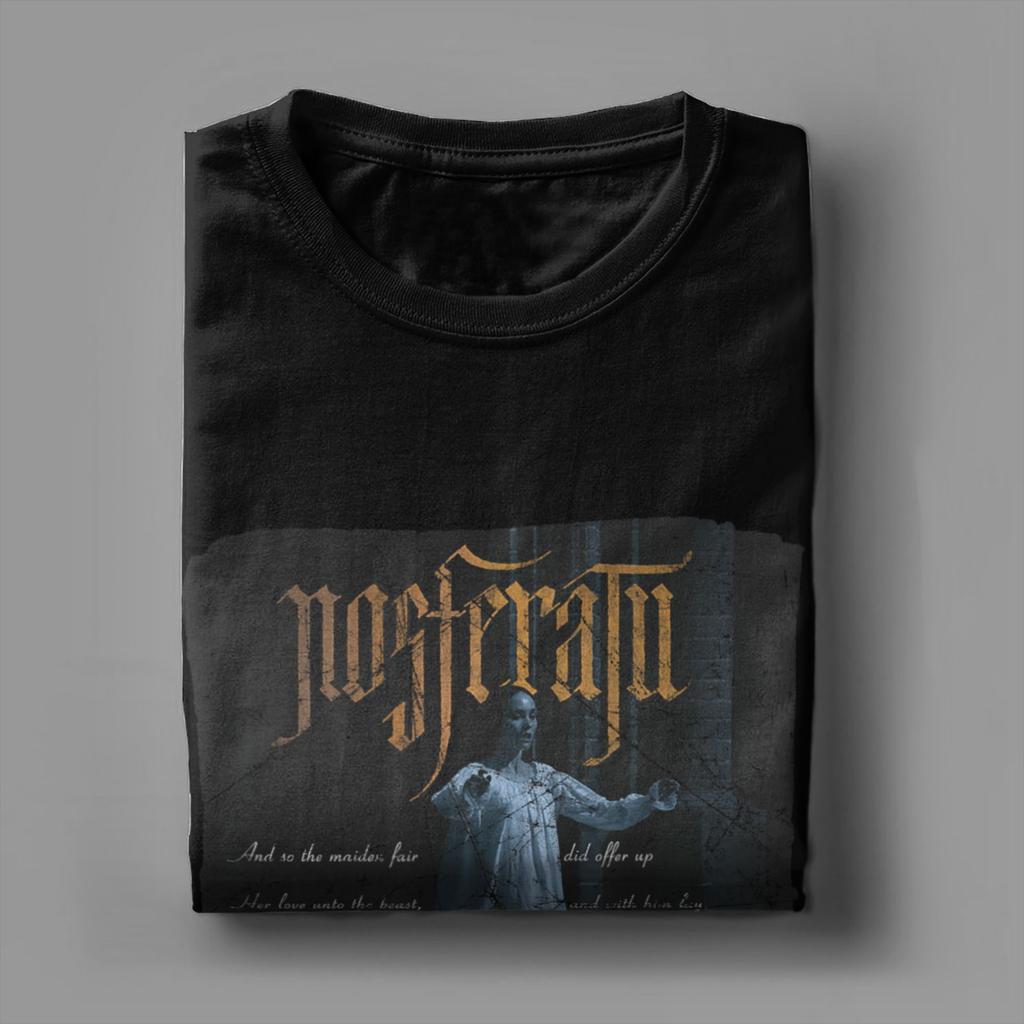 Nosferatu Horror Movie T-Shirt Men Halloween Vampire Gothic Novelty Tees Round Collar Short Sleeve T Shirt Plus Size Clothing