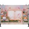 LS Butterfly Garden Backgrounds Cake Smash Kids Adult Photography Props Child Baby Balloon Decors Photo Backdrops