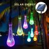 Water Drop LED Solar String Lights Waterproof Xmas Tree Lights  Home