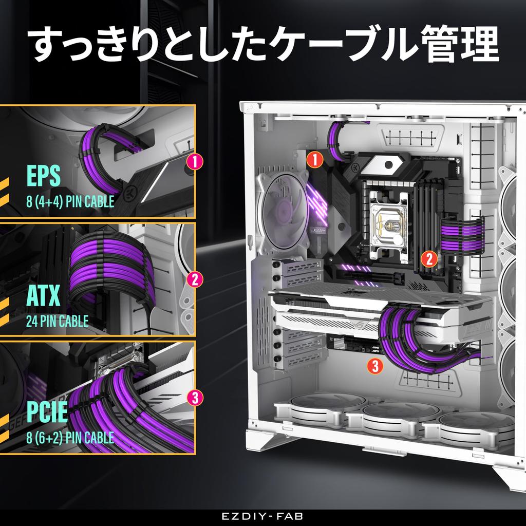 PC Power Extension Sleeve Cable 16AWG Power Extension Cable PSU Extension Cable 6 Pieces 30CM 3 Pieces 8 Pin GPU Extension Cable 2 Pieces 8 Pin CPU