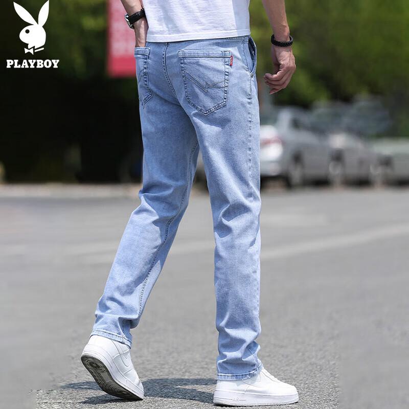 PLAYBOY Men's Casual Stretch Straight-Leg Jeans