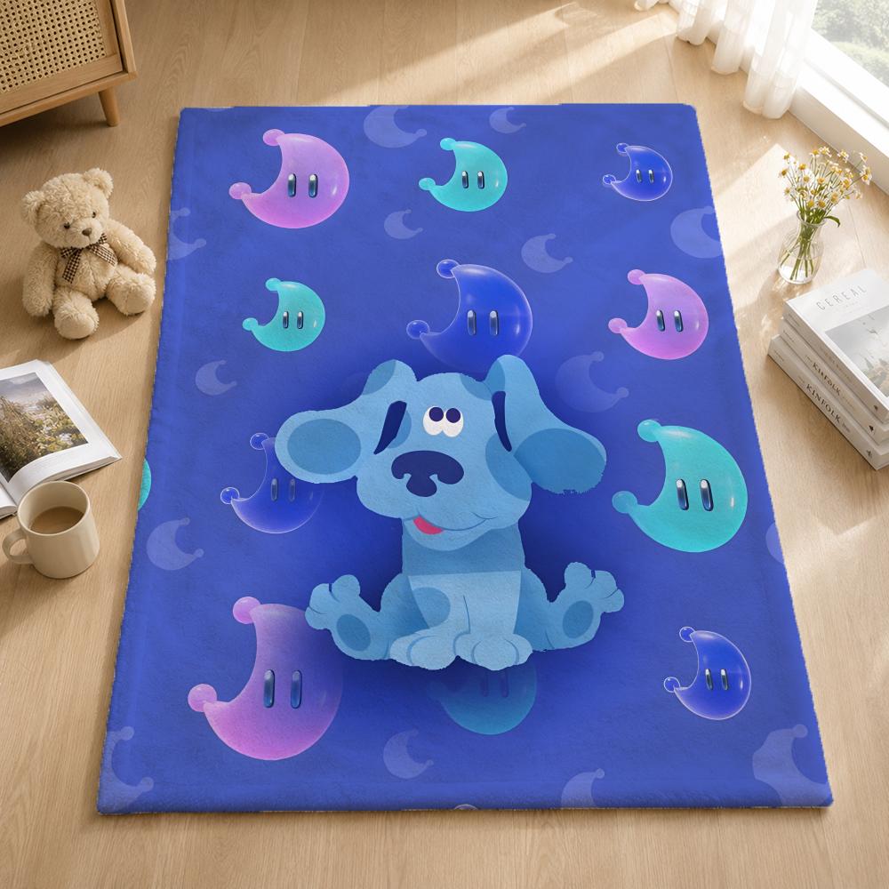 Animation B-Blue S Clues Throw Blankets Soft Warm Flannel Blanket Bedding For Bed Living Room Home Sofa