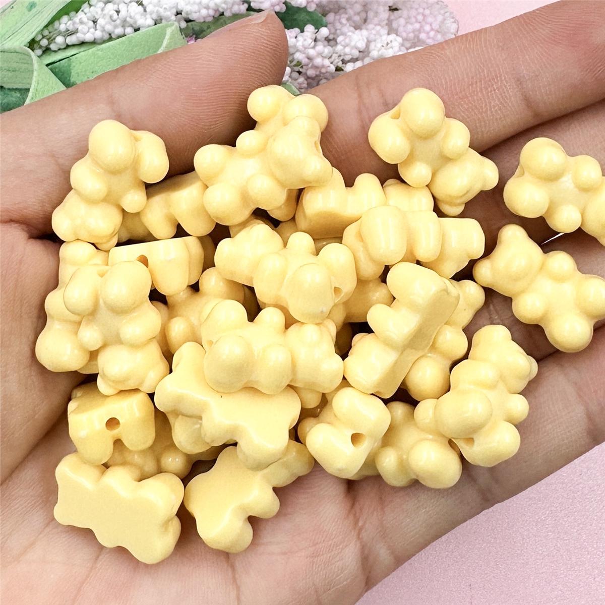 

25 шт. материалы однотонный браслет медведь цепочка для мобильного телефона 11*18 мм DIY свободные бусины серьги ювелирные аксессуары модное изготовление