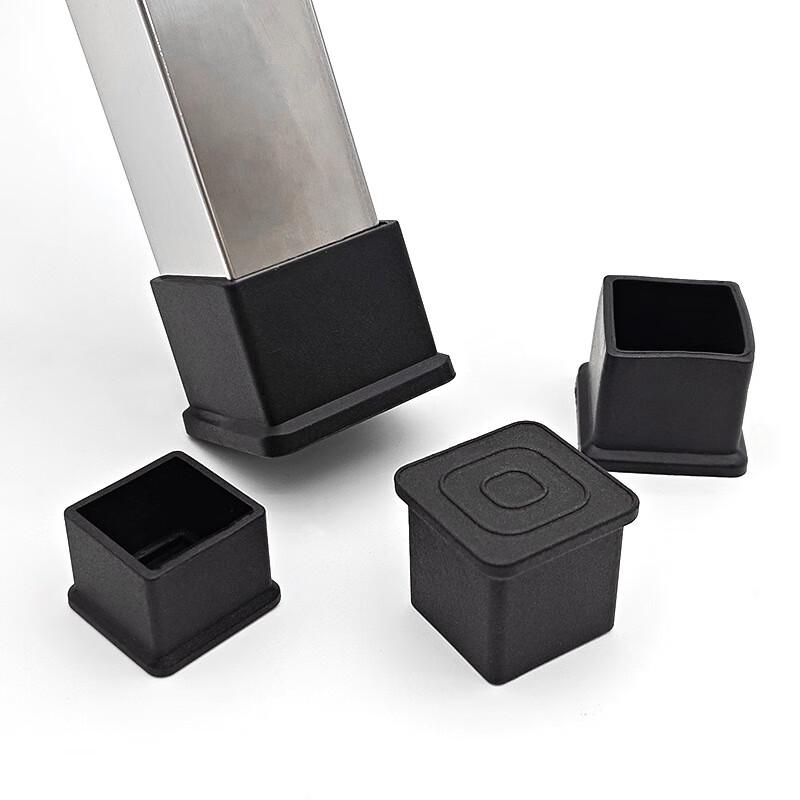 Black Square Tube End Caps