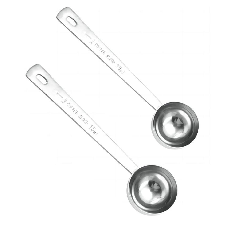 15/30ml coffee measuring spoon, stainless steel milk powder long handle measuring spoon, kitchen creative coffee spoon