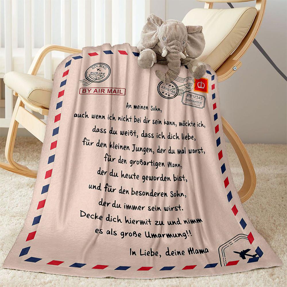 Love Letter To Son Blankets are suitable for living rooms,making them an ideal choice for outdoor travel and gifts.