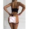 Women's Sexy Sheer Lace Bra & Panty Set Backless Bralette Transparent Hot Lingerie Embroidery Fashion Underwear Set for Women