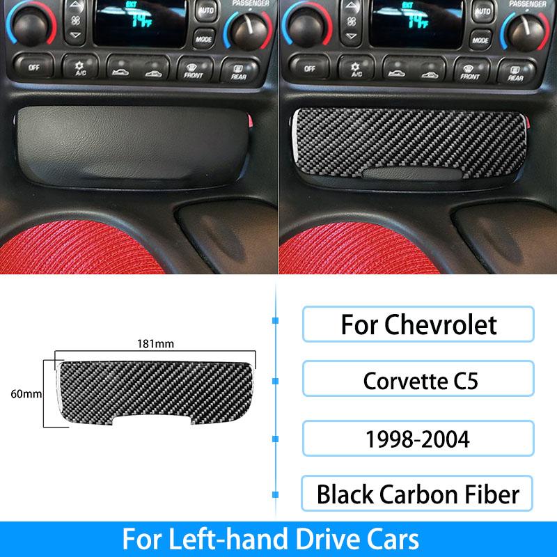 Pentru Chevrolet Corvette C5 1998-2004, fibră de carbon, priză centrală, buton radio, ridicare fereastră, inel pentru chei, decorare pentru capac