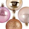 9x Bombki Choinkowe Świąteczne Nietłukące Złote Różowe Zestaw Bombek