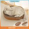 Oval Cat Scratching Bed with Corrugated Paper for Kittens