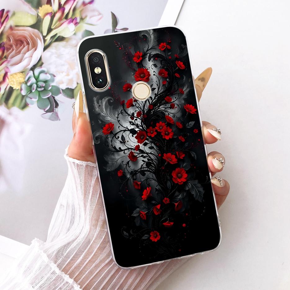For Xiaomi Redmi Note 6 Pro Case Luxury Butterfly Tree Painted Cover Soft Silicone Case For Xiaomi Mi A2 Lite Redmi 6 Pro Fundas