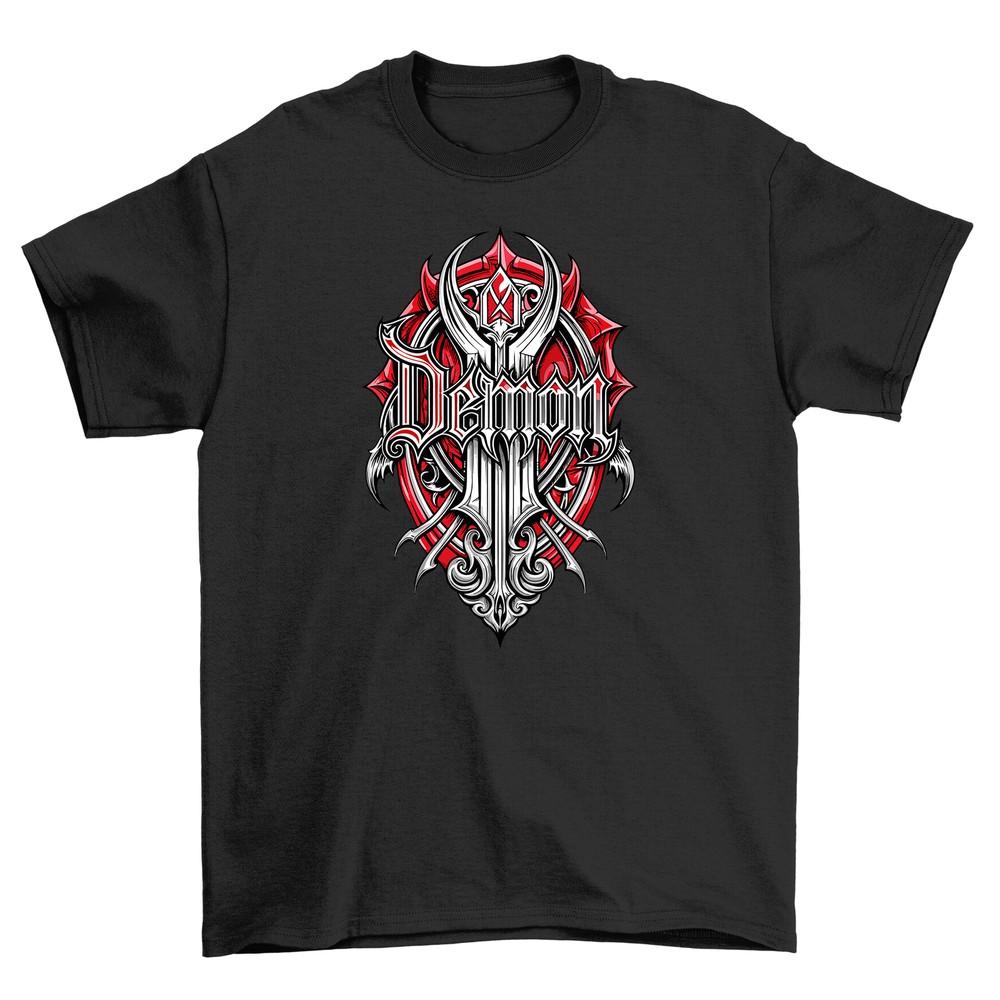 Gothic_50 Dark Demon T-Shirt - Summon Your Inner Darkness! Unisex Printed Design
