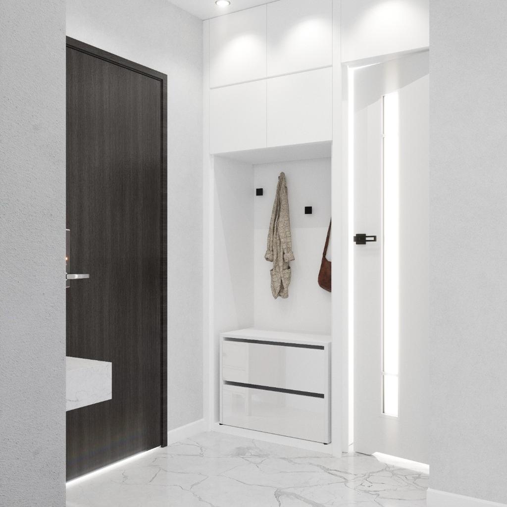 WHITE GLOSS SHOE CABINET 60 CM