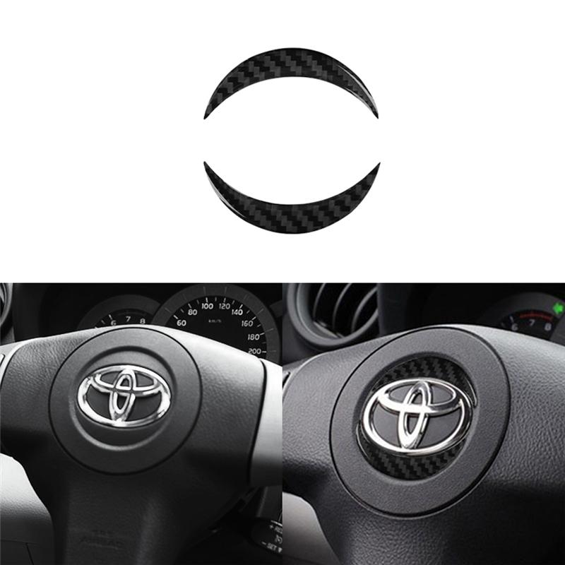 For Toyota RAV4 Car Interior Button Panel Decoration Protection Carbon Fiber Sticker 2006-2012 Car Styling Accessories