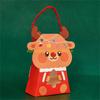 F26C 10pcs Christmas Treat Boxes with Handle Paper Candy Gift Box with Window