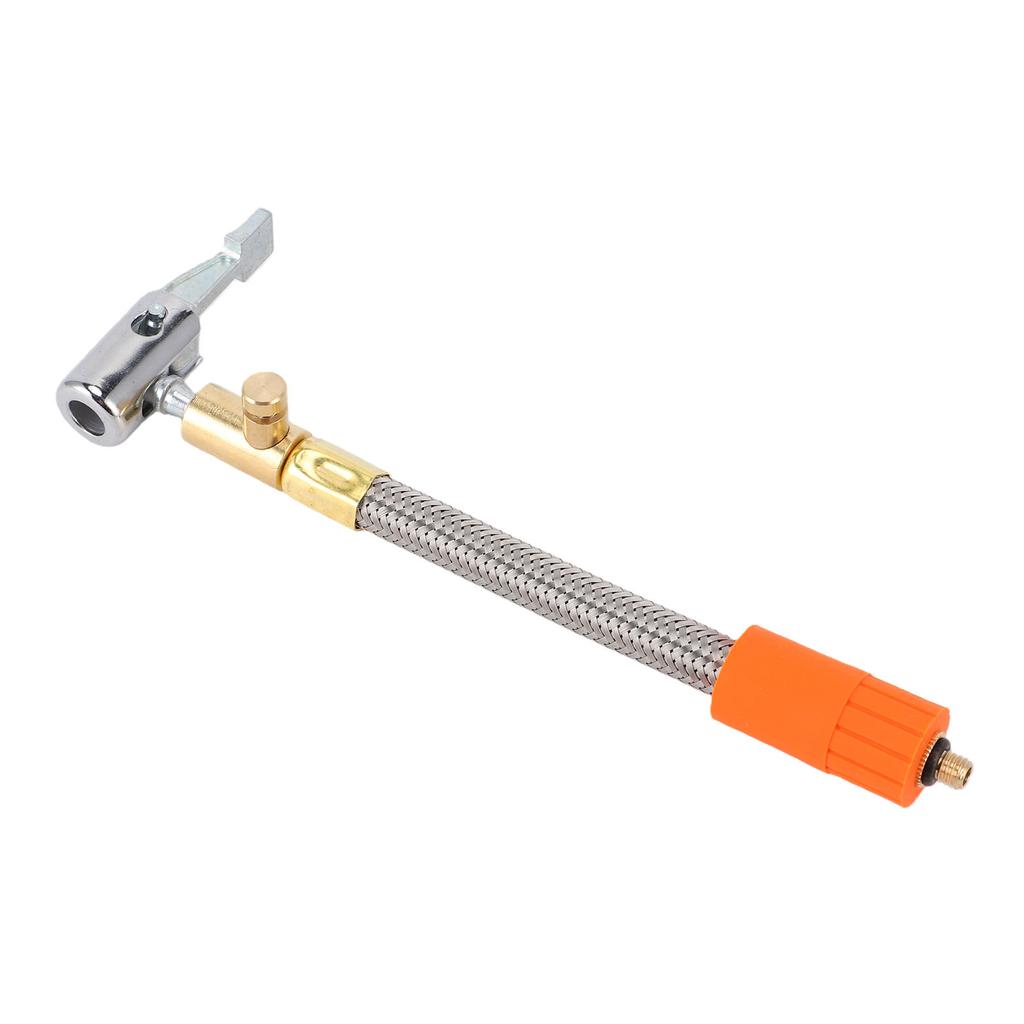 Tire Inflator Hose Adapter 7in Stainless Steel M6 Thread Tire Inflator Replacement Hose for Cars Motocycles Bikes